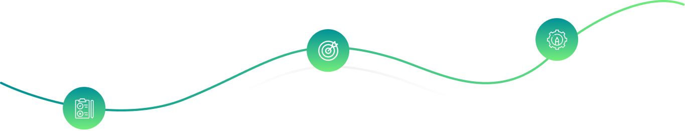 Digital service process timeline showing strategy and implementation steps at GetWebb
